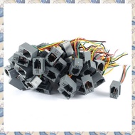 (WUFQ) 50 Pcs 616E 4P4C RJ9 Female Telephone Connector Adapter w 4 Wires 8cm