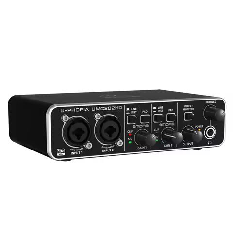 Audio Interface Microphone Headphone Amplifier Recording Sound Card BEHRINGER/behringer UMC202HD