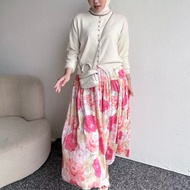 NEVAA.ID - Floral Skirt - rayon printing skirt - bangkok low budget skirt skirt kembang skirt printe