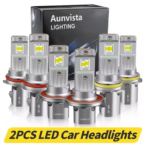 2Pcs LED 9007 HB5 LED Headlight Bulb Fanless With Canbus 9004 HB1 High & Low Beam 30000LM 120W 9008