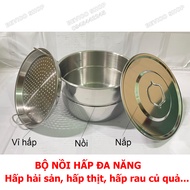 Bộ nồi hấp inox 30cm | sử dụng đa năng ( hấp luộc nấu...)