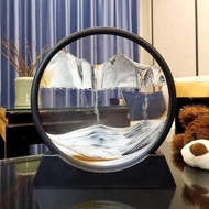 Pendulum Table Display Room Decoration 3D Desert Quicksand Clock 17cm