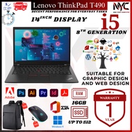 Laptop Murah 8th Gen T490 i5  24GB RAM 512GB SSD 14" FHD Business Laptop Win11 1 Year Warranty