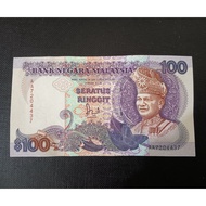 Malaysia Old Banknote RM 100 Jaafar Signed Prefix AA ( High Grade Condition)