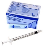 Terumo syringe Tuberculin 1mL 100/pk (code: SS+01T) syringe 1ml