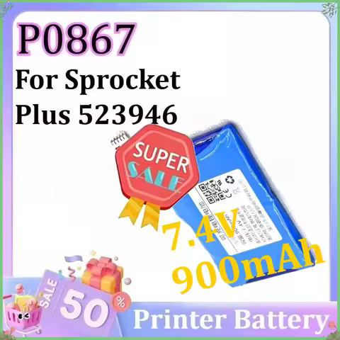 7.4V 900mAh For Sprocket Plus 523946 Pocket Photo Printer Battery New P0867 Digital Battery