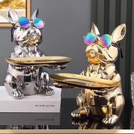 Home Decoration Display Dog/ with Tray Decoration Multipurpose Storage/