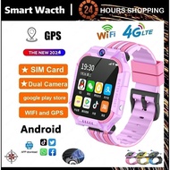 4G SIM Card Smart Watch Kids  Dual Cameras Multi-GPS 5G Full Netcom AI Voice Download Any App  Sport