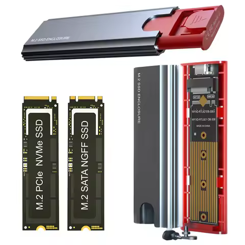 M.2 NGFF NVME SSD Enclosure External Case 10Gbps Hard Drive Enclosure SSD Hard Disk Drive Case for N