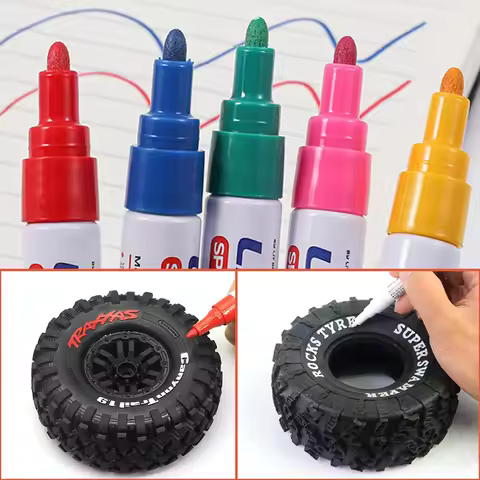 12 Colors Tire Paint Pen for 1/10 RC Crawler RC4WD TRX4 For scania 770S
