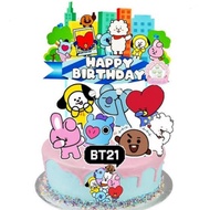 Cake Topper BT 21 Happy Birthday cake decoration cake decoration BT 21 Birthday cake topper