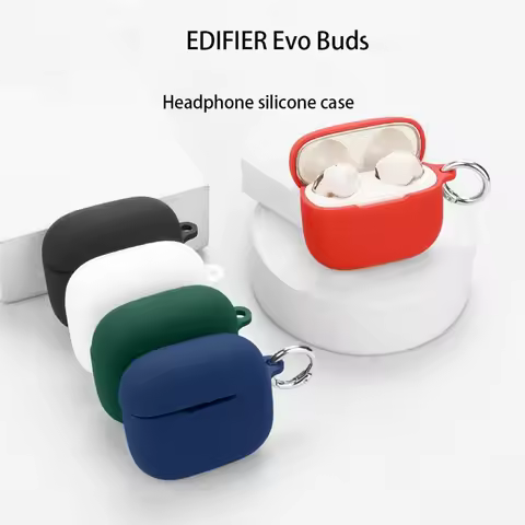 Skinlee For Edifier Evo Buds Case Solid Color Liquid Silicone Shockproof Cover For Edifier Evo Buds 