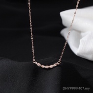 Ins Fading Female Necklace Smile Twist Twist Female Sterling Silver Necklace 999 Temperament Clavicl