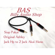 ORIGINAL PLUS Original Ashley Cable Plus Akai Mono 6.5mm Ashley 2 Branches to Mini Stereo HP Jack 3.