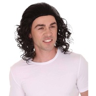 stok malaysia rambut palsu lelaki men curly hair wig rambut kerinting football cosplay wig retro wig
