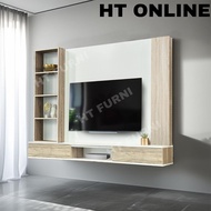 [HT ONLINE] 6ft Muji TV Cabinet Wall Mounted Tv Cabinet Kabinet TV Gantung Rak Tv Hanging Tv Cabinet