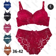 Bra Set (Bra+CD) Wire, Thick Foam PUSH UP Bra/Bra Set Seserahan/Bra Set Brukat CHOOSE COLOR