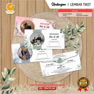 1-Piece Ticket Wedding Invitation_F – Custom Invitation & Free Data Design/