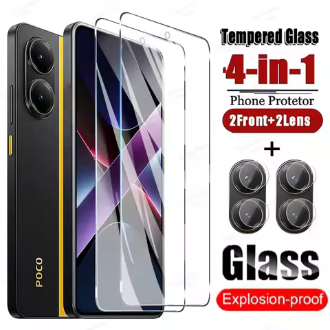 4IN1 Screen Protector For POCO X7 X6 F6 Pro F7 F8 Ultra M7 M6 F5 X3 X5 X4 M4 Pro M5S M5 C75 C65 X4 F