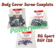 Suzuki RG Sport 110 / RGV120 RGV 120 (1 Set) Complete Body Cover Set Screw &amp; Leg Shield Skrew &amp; Handle Cover Skru RG110