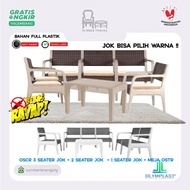 Olymplast Sofa Set Ruang Tamu Minimalis Kursi Teras Meja Teras Plastik