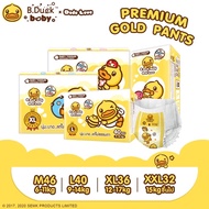 DODOLOVE X B.Duck Baby Premium Gold Pants กางเกงผ้าอ้อม (แพ็คเดี่ยว) S-XXL นุ่มบางแต่ไม่ธรรมดา L 40 ชิ้น