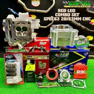 RED LEO COMBO SET SPEC63 LC135 Y15ZR RACING SUPERHEAD CNC 20/23MM 21/24MM NLK BLOCK 63MM+2