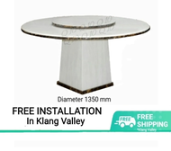 Q 10  - ( 2 options) 6 Seater Marble Dining Table / Marble Dining Table for 6 / Round Marble Dining 