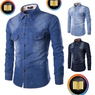 baju jaket lelaki fesyen denim jeans lenggan panjang men jacket paling popular ss4185qq