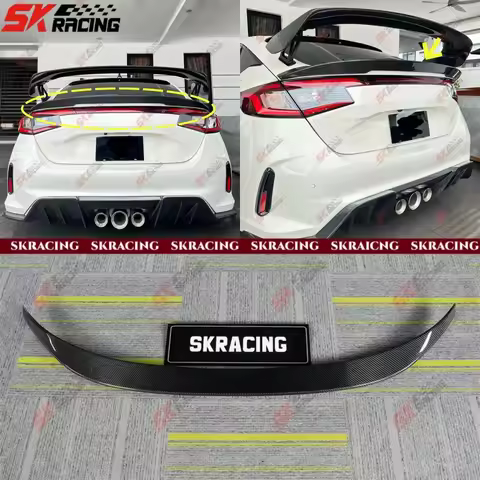 Forged/Carbon Fiber Rear Spoiler Wing Fits 23+ Honda Civic Type R FL5 Hatchback