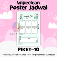 Poster Jadwal Piket - Best seller poster piket sekolah - jadwal piket kelas