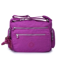 Kipling ผ้าไนลอนกันน้ำได้สำหรับกระเป๋าสำหรับคุณแม่ลำลองกระเป๋าเดินทาง Kipling กระเป๋าสะพายข้างขนาดใหญ่ Kipling ใหม่กระเป๋ามีฝาปิด