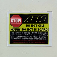AEM dryflow sticker for filterbox