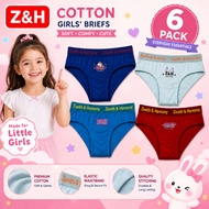 Z&H Cotton Girls' PANTY - Soft Comfy Cute 12/6 Pack Everyday Essentials for Little Girls Premium