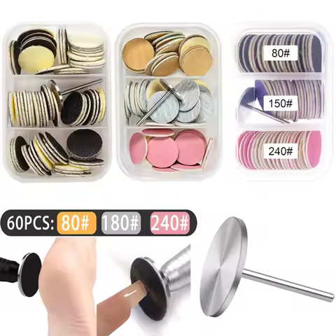 15/20/25mm Replaceable Sanding Paper Foot Cuticle Calluses Removal Nail Drill Bit Disk Disc Manicure