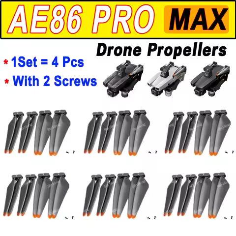 4PCS AE86 Pro Max Paddles For AE86 8K Drone Spare Propellers AE86 Pro Max Aerial Brushless Drone Acc