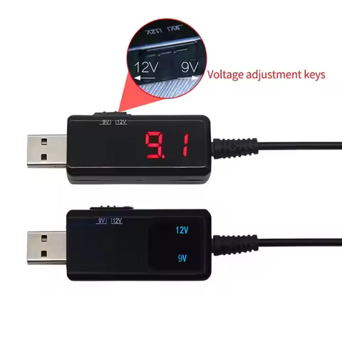USB Boost Converter DC 5V to 9V 12V USB Step-up Converter Cable + 3.5x1.35mm Connecter For Power Sup