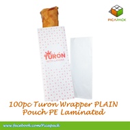 100 pcs Turon Wrapper PLAIN Pouch PE Laminated Biodegradable Greaseproof Paper Food Packaging