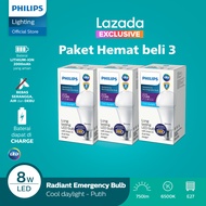 [Exclusive Lazada] Philips Lampu LED Paket lebih hemat beli 3 Philips Lampu LED Radiantline Emergenc