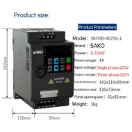 【Brand Designated Store】SAKO SKI780 380V 0.75KW/1.5KW/2.2KW/4KW/5.5KW 220V 1HP Mini VFD 3-Phase Inpu