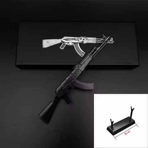In Stock 18cm GOS Game AK47 Model Rifle Series Personalized Desktop Ornament Metal Gun Model Can't L