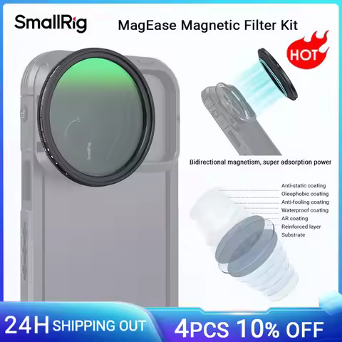SmallRig 52mm Magnetic Variable ND Filter ND2-ND32 (1-5 Stops) Adjustable Neutral Density Filter for