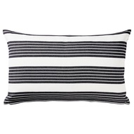 IKEA METTALISE CUSHION COVER, WHITE/DARK GREY 40X65 CM