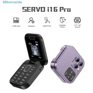 BERNARDO Mini Flip Mobile Phone, I16Pro 2SIM Card Flip Foldable Phone, Video Player FM Radio 2G Voic