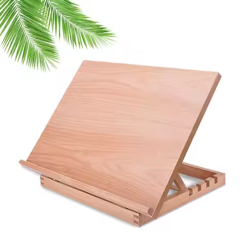 Adjustable A3 Art Easel - 1Pc Folding Painting Stand With Smooth Surface, 4-Position Angle Adjustmen