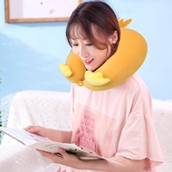 Memory Foam Travel Pillow Cartoon U-shaped Pillow Comfort U-shape Memory Foam Neck Pillow for Travel and Office Support Lightweight Ergonomic Design for Kids and Adults