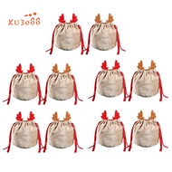 10Pcs Christmas Reindeer Candy Gift Bag Gift Bag Christmas Decorate Kids New Year Party Gift
