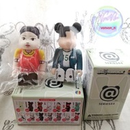 Medicom Toy Bearbrick 100% Series 44 Be@rbrick 積木公仔 魷魚遊戲 (Squid Game) 普通版+ 隱藏版 一對