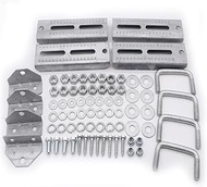 4 x 8" Galvanized Swivel Bunk Bracket Kit Compatible For 1.5 x 3 Boat Trailer Crossmember