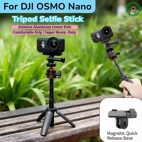 For DJI OSMO Nano/360 Tripod Selfie Stick | Handheld Tripod Magnetic Quick-Release Base For DJI Acti